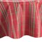 Threadmade Home Shimmering Plaid Tablecloth, Red/Green - 70"W x 70"L Round
